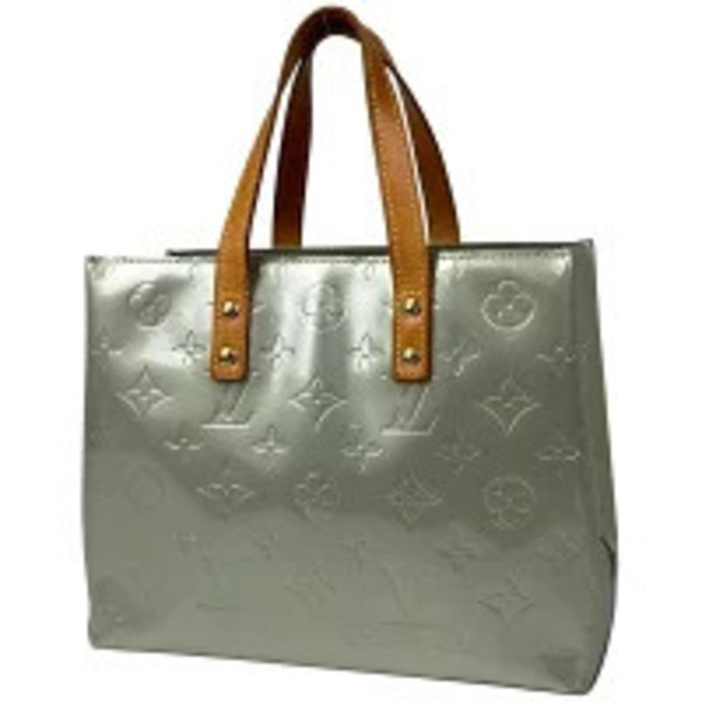 Louis Vuitton Lead Handbag Patent Vernis Leather Monogram Vernis Gray
